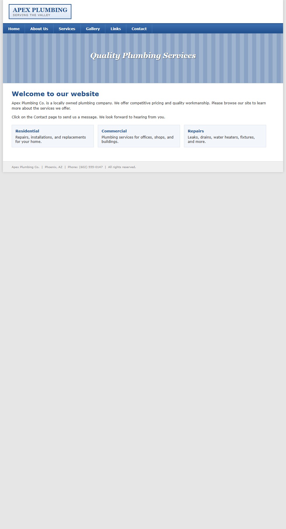Illustration of an older, fixed-width website shrunk to fit a phone screen so the text is too small to read.
